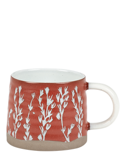 PurerHome x Eden Project Thyme Stoneware Mug, 250ml, Red, Red