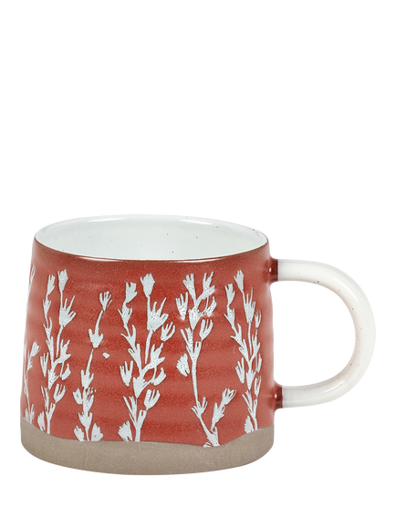 PurerHome x Eden Project Thyme Stoneware Mug, 250ml, Red, Red