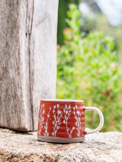 PurerHome x Eden Project Thyme Stoneware Mug, 250ml, Red - view 2, Red