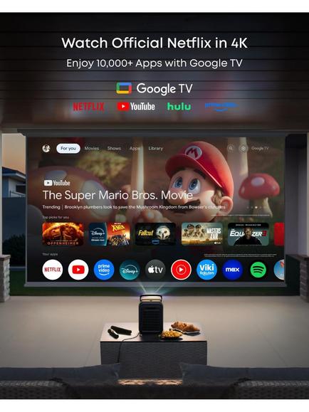Nebula Capsule 3 Full HD Smart Mini Projector with Google TV, 200 Lumens, Black - view 2, Black
