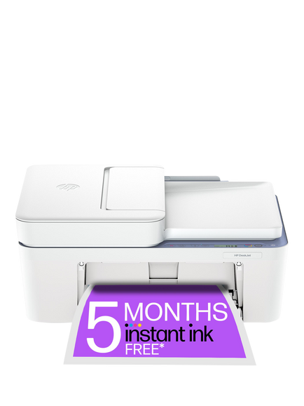 HP Deskjet 4322 All-in-One Wireless Printer, HP Instant Ink Compatible, White, White