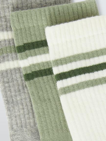 John Lewis Tube Socks, Pack of 3, Multi - view 2, Multi