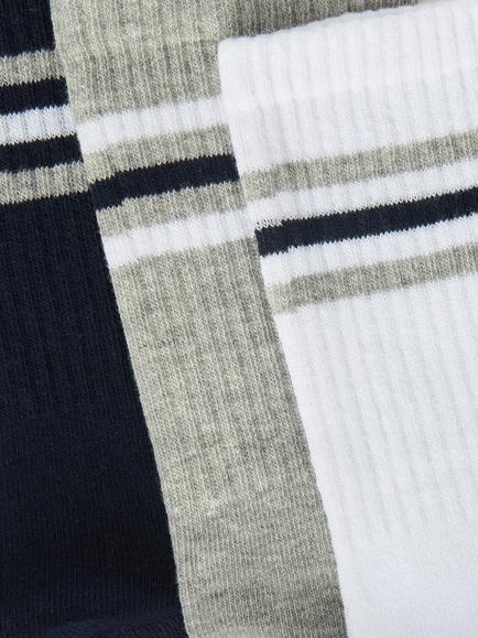 John Lewis Tube Socks, Pack of 3, Multi - view 2, Multi