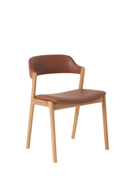 John Lewis OUTLET Santino Dining Chair, Bianco Oil Oak, Cognac, Oak