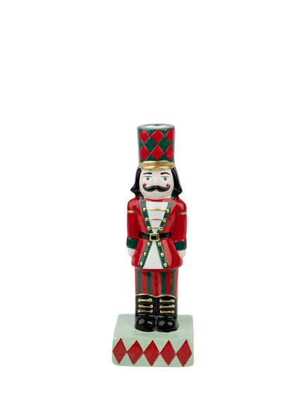 Talking Tables Nutcracker Ceramic Candle Holder, Multi