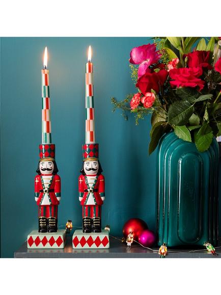 Talking Tables Nutcracker Ceramic Candle Holder - view 2, Multi