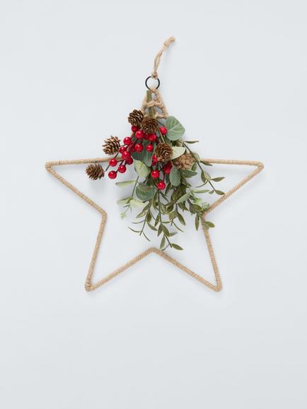 John Lewis Eucalyptus Star Wreath, Green, Green