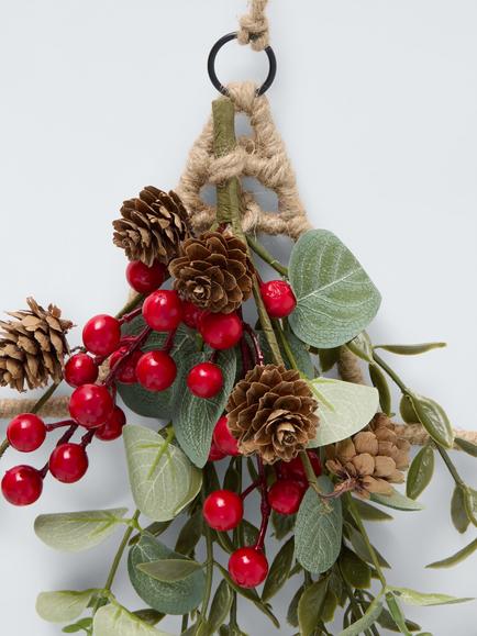 John Lewis Eucalyptus Star Wreath, Green - view 2, Green