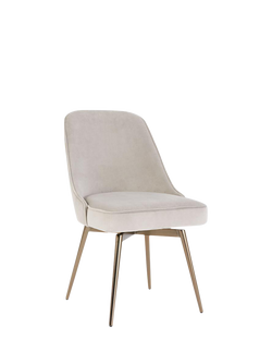 west elm OUTLET Mid-Century Swivel Office Chair, Like New, Grey, Dove Grey/Brass