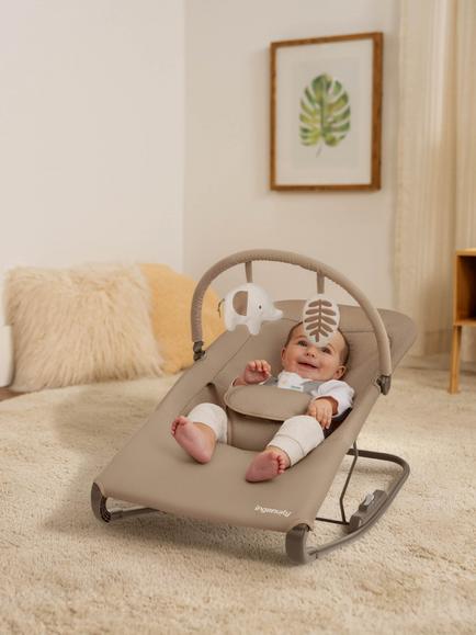 Ingenuity Nestle Vibrating Baby Rocker, Mocha - view 2, Mocha