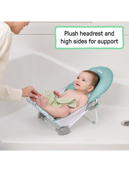 Ingenuity FoldAway 2-Position Baby Bather - view 2, White & Green