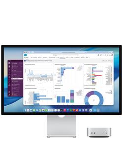 2026 Apple Studio Display with Tilt & Height Adjustable Stand, Nano-texture Glass, 27" 5K Retina Display, Silver - view 2, Silver