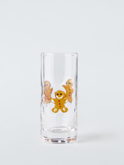 John Lewis Gingerbread Shot Glass, 60ml, Clear, Clear Clear
