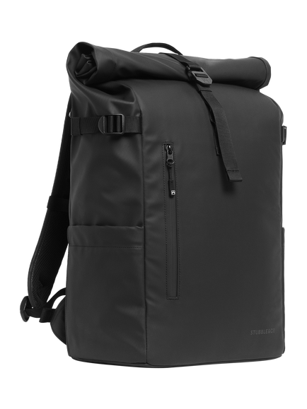 Stubble & Co Roll Top Backpack, 30L, Black, Black