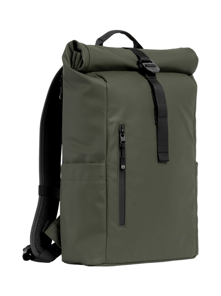 Stubble & Co Roll Top Backpack, 15L, Transitgreen, Transitgreen