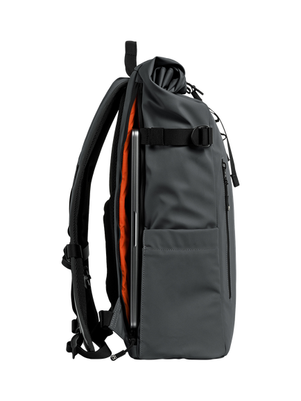 Stubble & Co The Roll Top Backpack, 20L - view 2, Graphite
