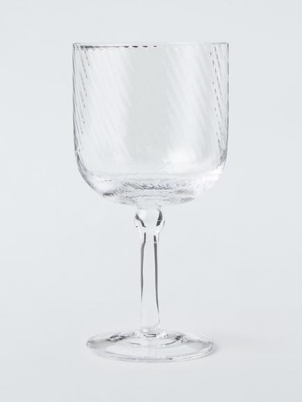 John Lewis Beaded Stem Wine Glass, 245ml, Clear, Clear Clear