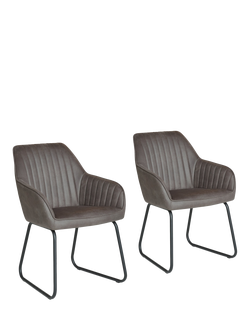 John Lewis OUTLET Brooks II Dining Armchairs, Set of 2, Mocha, Mocha
