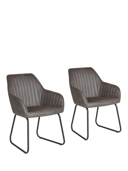 John Lewis OUTLET Brooks II Dining Armchairs, Set of 2, Mocha, Mocha