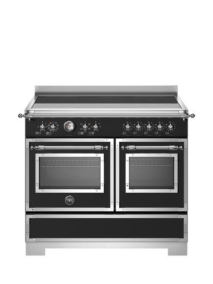 Bertazzoni Heritage Series 100cm Electric Range Cooker with Induction Hob, Black