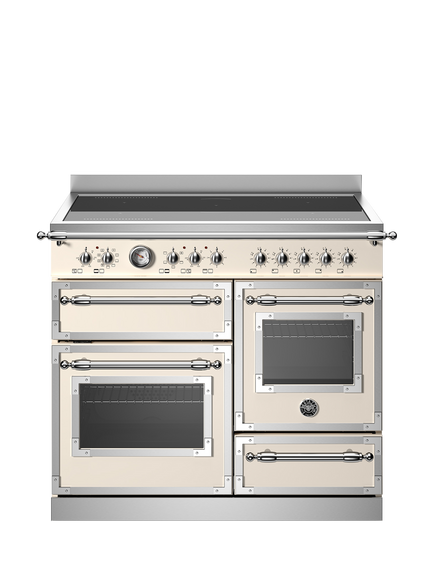 Bertazzoni Heritage Series 100cm Electric Range Cooker with Induction Hob, Ivory