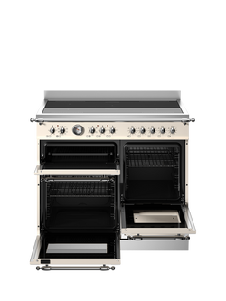 Bertazzoni Heritage Series 100cm Electric Range Cooker with Induction Hob - view 2, Ivory