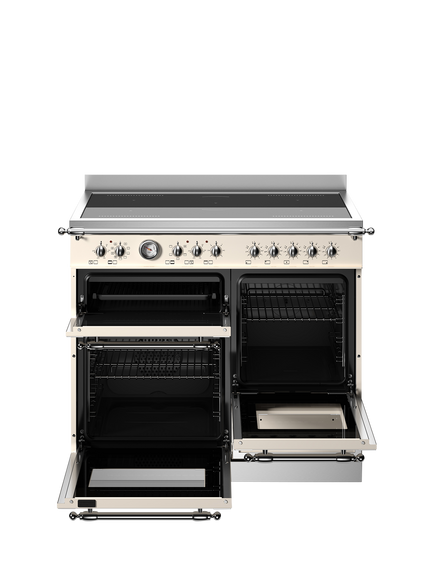 Bertazzoni Heritage Series 100cm Electric Range Cooker with Induction Hob - view 2, Ivory