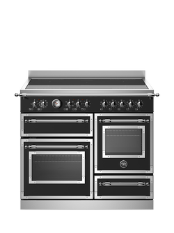 Bertazzoni Heritage Series 100cm Electric Range Cooker with Induction Hob, Black