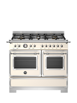 Bertazzoni Heritage Series 100cm Dual Fuel Range Cooker with Gas Hob, Ivory