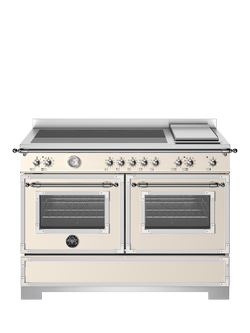 Bertazzoni Heritage Series 120cm Electric Range Cooker with Induction Hob, Ivory