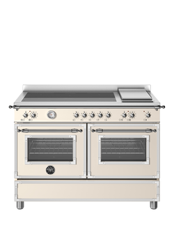 Bertazzoni Heritage Series 120cm Electric Range Cooker with Induction Hob - view 2, Ivory