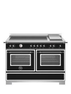 Bertazzoni Heritage Series 120cm Electric Range Cooker with Induction Hob, Matt Black