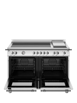 Bertazzoni Heritage Series 120cm Electric Range Cooker with Induction Hob - view 2, Stainless Steel
