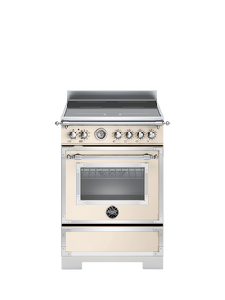 Bertazzoni Heritage Series 60cm Electric Range Cooker with Induction Hob, Ivory