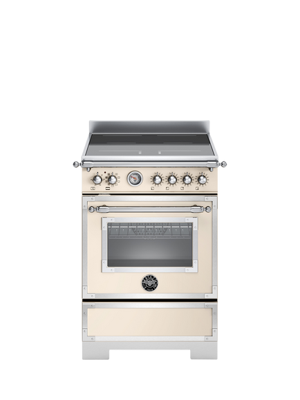 Bertazzoni Heritage Series 60cm Electric Range Cooker with Induction Hob, Ivory