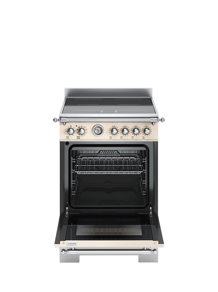 Bertazzoni Heritage Series 60cm Electric Range Cooker with Induction Hob - view 2, Ivory
