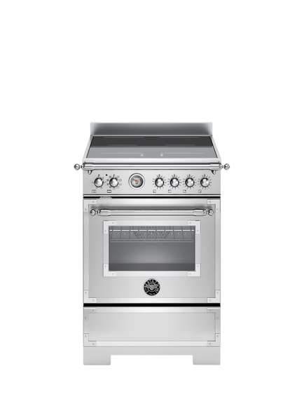 Bertazzoni Heritage Series 60cm Electric Range Cooker with Induction Hob, Stianless Steel