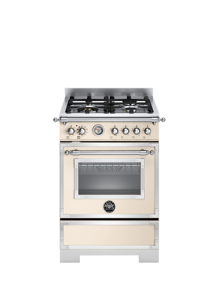Bertazzoni Heritage Series 60cm Dual Fuel Range Cooker with Gas Hob, White