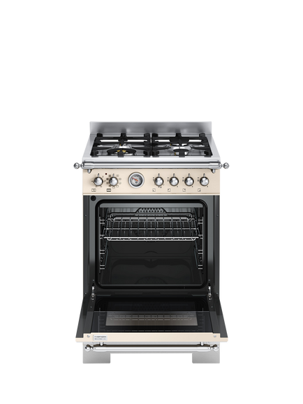 Bertazzoni Heritage Series 60cm Dual Fuel Range Cooker with Gas Hob - view 2, White