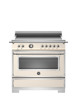 Bertazzoni Heritage Series 90cm Electric Range Cooker with Induction Hob, Ivory