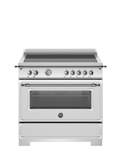 Bertazzoni Heritage Series 90cm Electric Range Cooker with Induction Hob, Stainless Steel