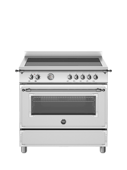 Bertazzoni Heritage Series 90cm Electric Range Cooker with Induction Hob - view 2, Stainless Steel