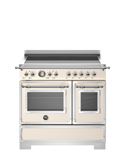Bertazzoni Heritage Series 90cm Electric Range Cooker with Induction Hob, Ivory