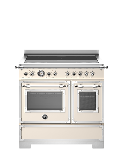 Bertazzoni Heritage Series 90cm Electric Range Cooker with Induction Hob, Ivory