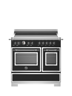 Bertazzoni Heritage Series 90cm Electric Range Cooker with Induction Hob, Matt Black