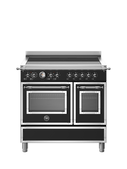 Bertazzoni Heritage Series 90cm Electric Range Cooker with Induction Hob - view 2, Matt Black