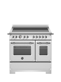 Bertazzoni Heritage Series 90cm Electric Range Cooker with Induction Hob, Stainless Steel