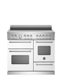 Bertazzoni Master Series 100cm Electric Range Cooker with Induction Hob, Matt White