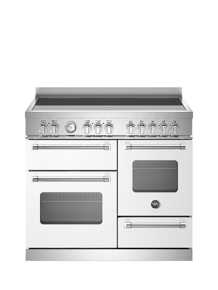 Bertazzoni Master Series 100cm Electric Range Cooker with Induction Hob, Matt White