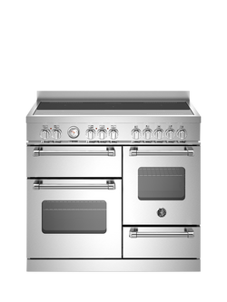 Bertazzoni Master Series 100cm Electric Range Cooker with Induction Hob, Stainless Steel